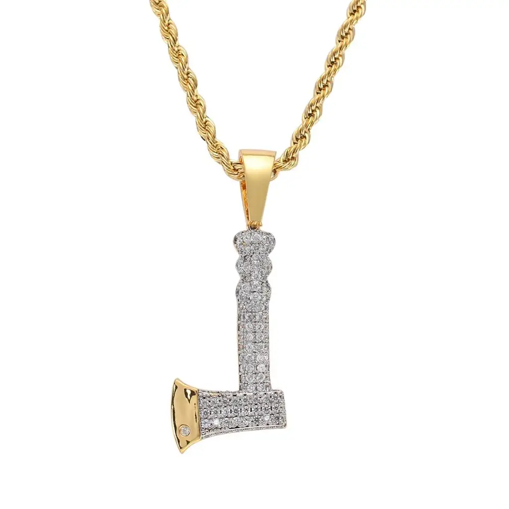 CN058  Hip Hop  Pendant Copper Micro pave with CZ stones Necklace Jewelry for men and women