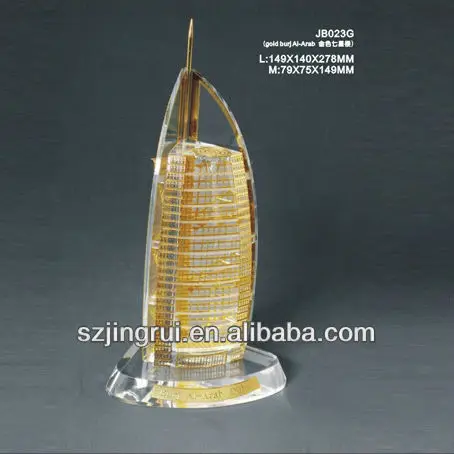 Dubai  Burj Al Arab Hotel crystal building model souvenir