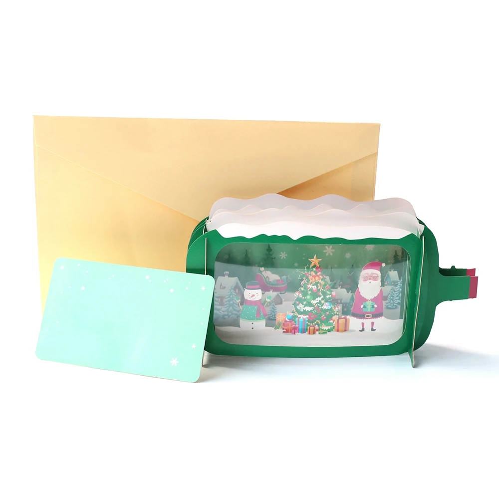 
handmade paper material Christmas drift bottle for christmas greeting 