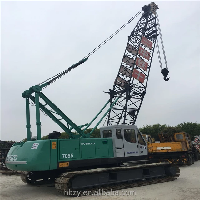 Good Condition Used Japanese Kobelco 55 ton Crawler Crane 7055 for sale