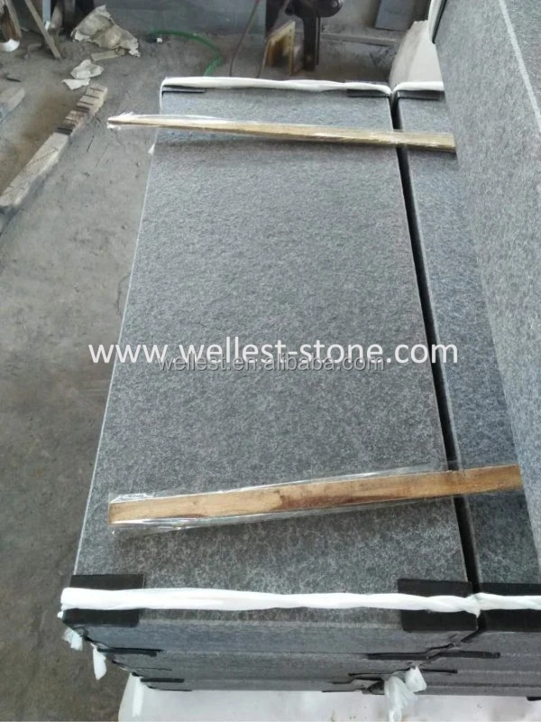 G684 black basalt granite kerb stone block stair tread