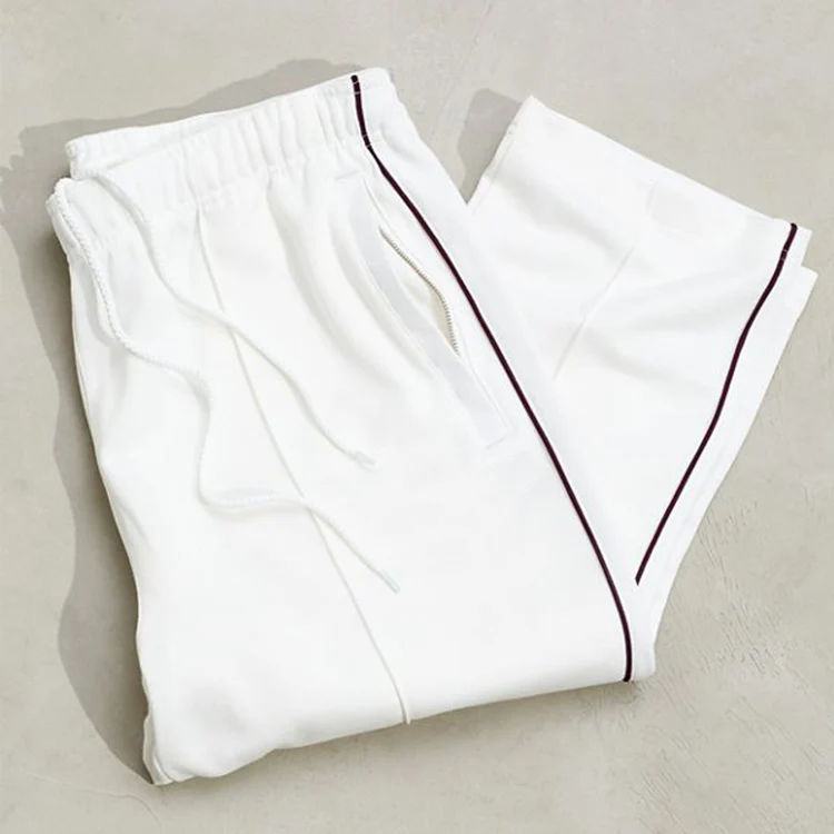 
OEM mens trousers with contrast stripe fashion track pants wholesale 