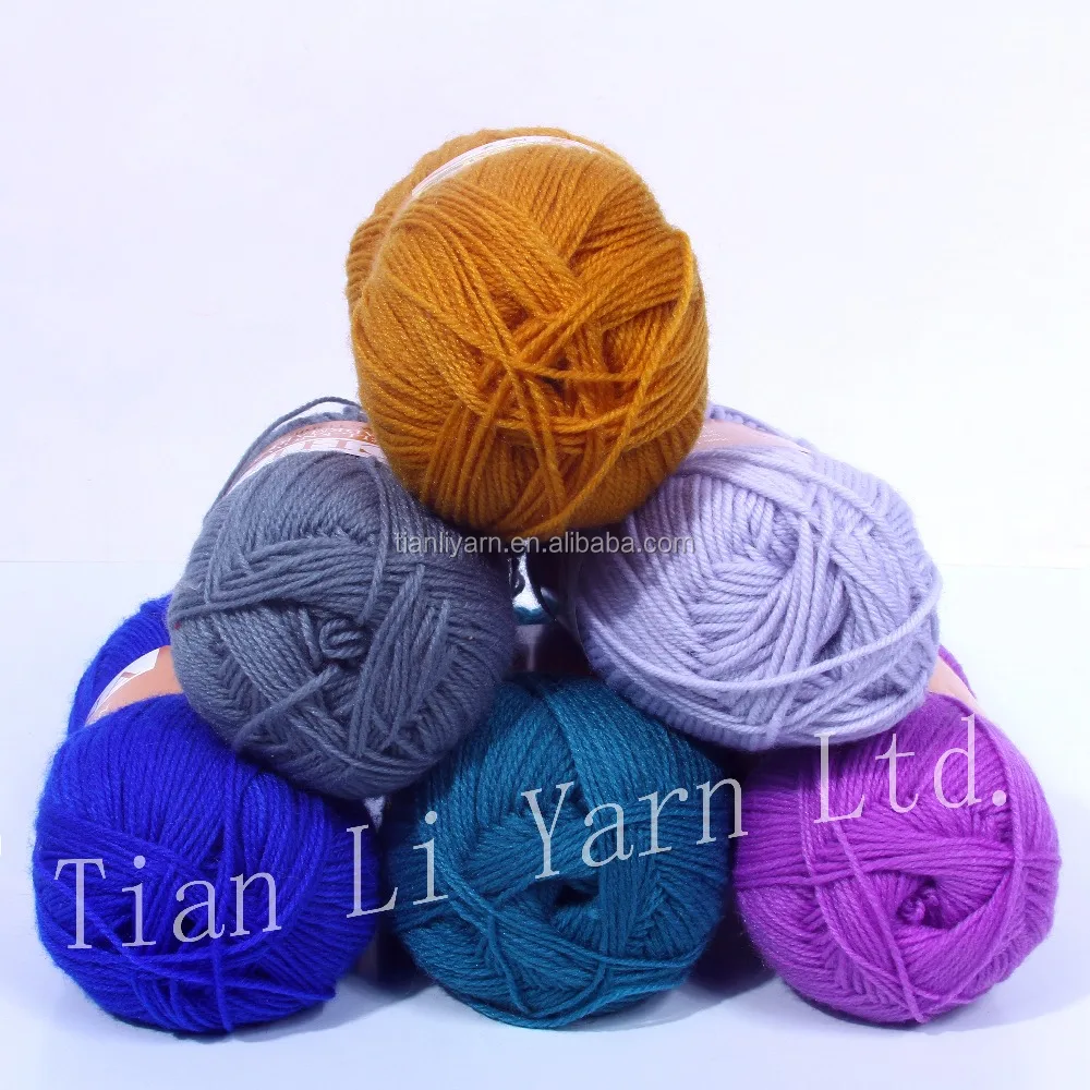 100 Polyester Yarn For Hand Knitting textile yarn