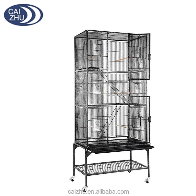 3 Layers Platform Chinchilla Sugar Glider Cockatiel Steel Cage Parrot Bird Cage Large