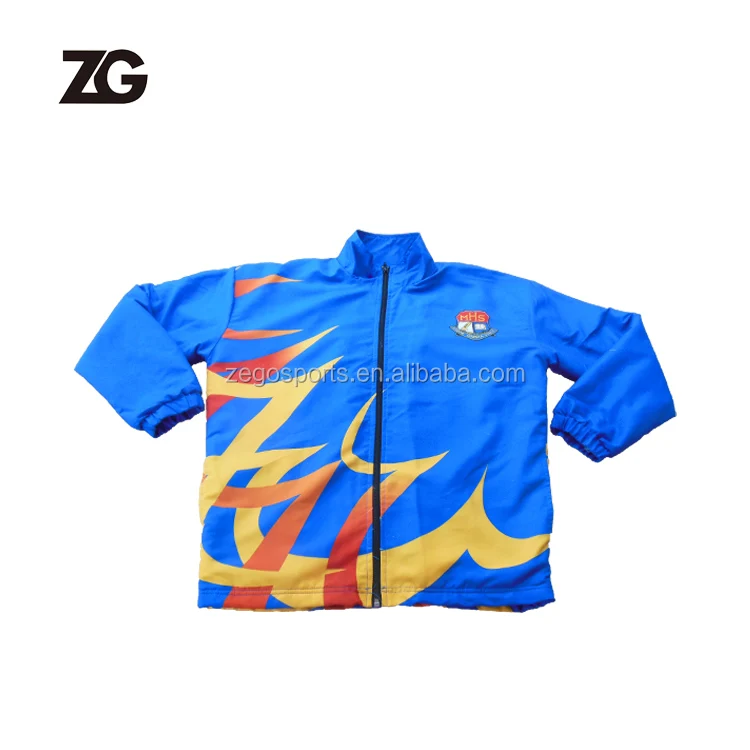 Custom OEM Design Sublimation Full Zipper Winter Coat Windproof Sports Jacket