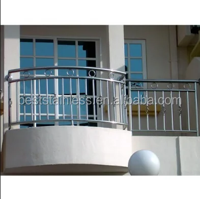Good price stainless steel handrail acrylic railing/ balustrade