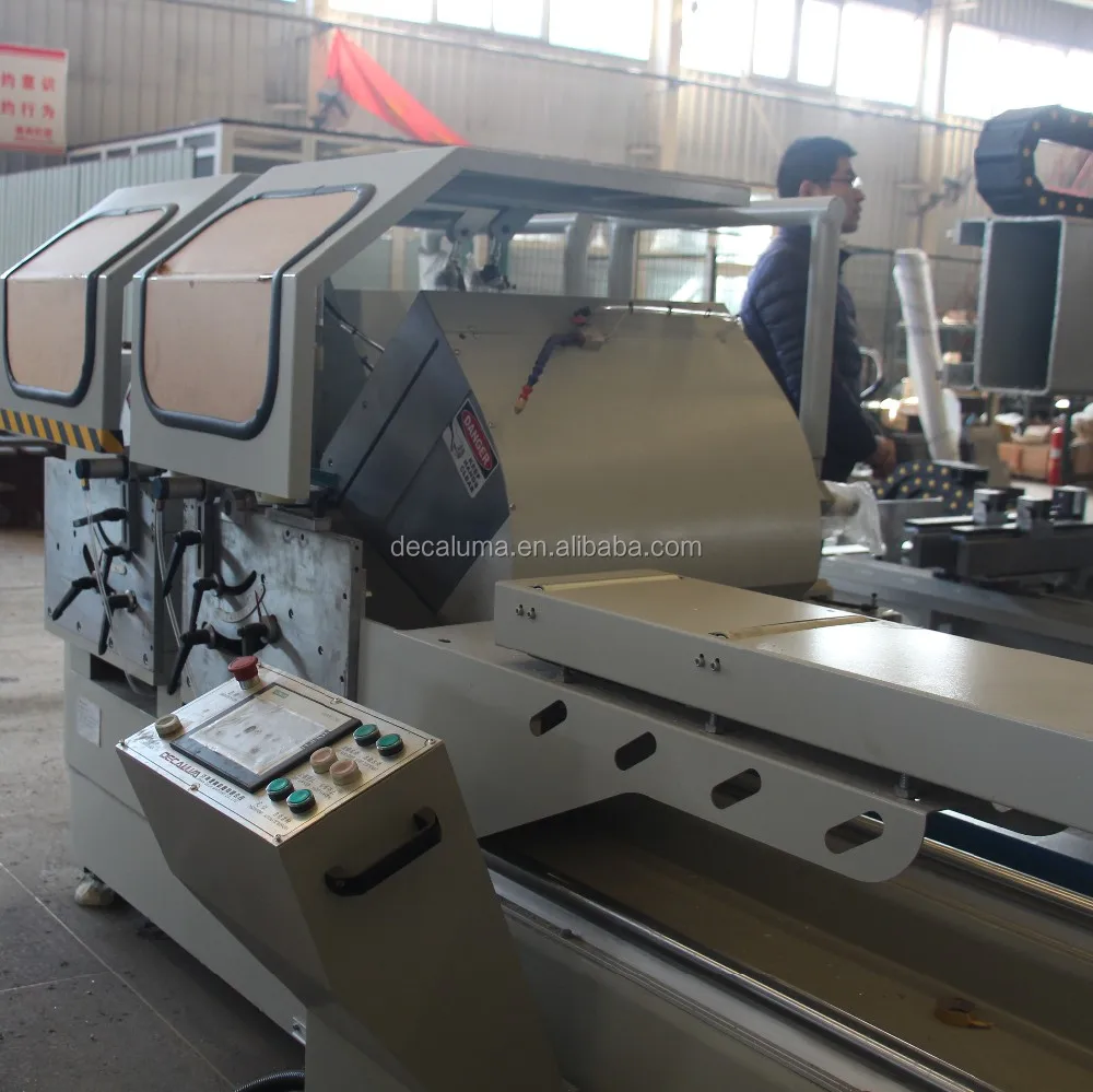 DECALUMA Product Aluminum Profile Making Machine with CNC Double Head Cutting Saw