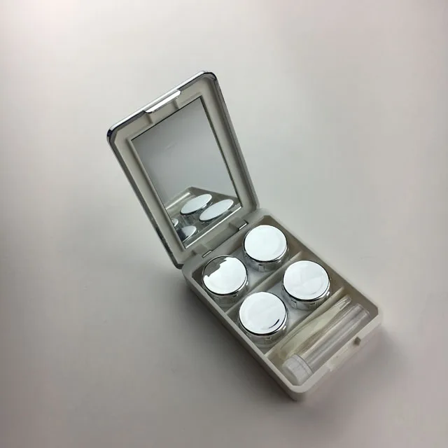 eyekan contact lens set  contact lens solution gold silver contact lens case A-8062