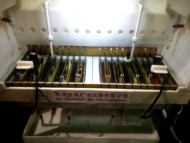 Aqua regia gold refining 99.99% electrolysing cell unit