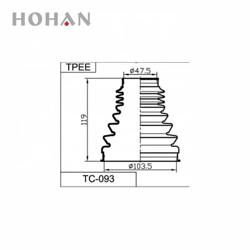 Auto Transmission Systems CV Boot Kits Steering Boot Inner CV Joint Rubber Boot for Volvo OEM 8653876