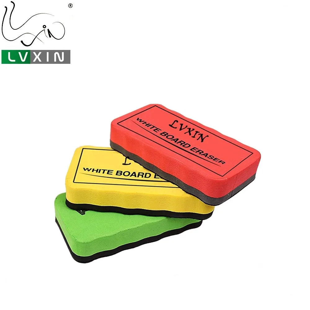 
3 Colored Sponge EVA Magnetic White Board Eraser For Easy Wipe 