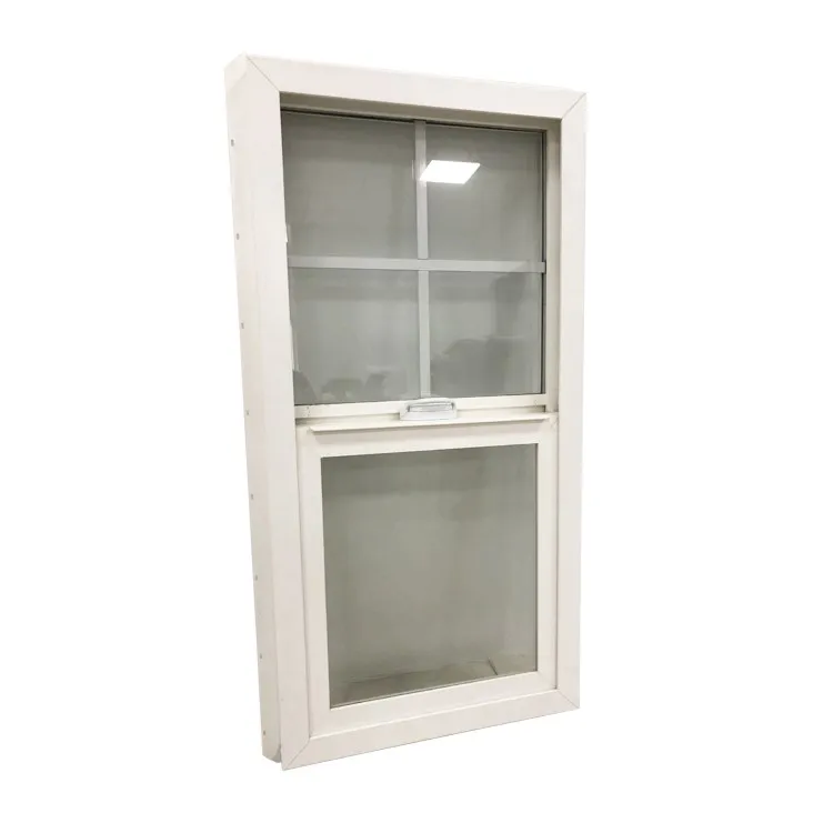 American Style Vertical Lift Upward Sliding Glass Window Upvc Frame Sliding Hung Window For House Building