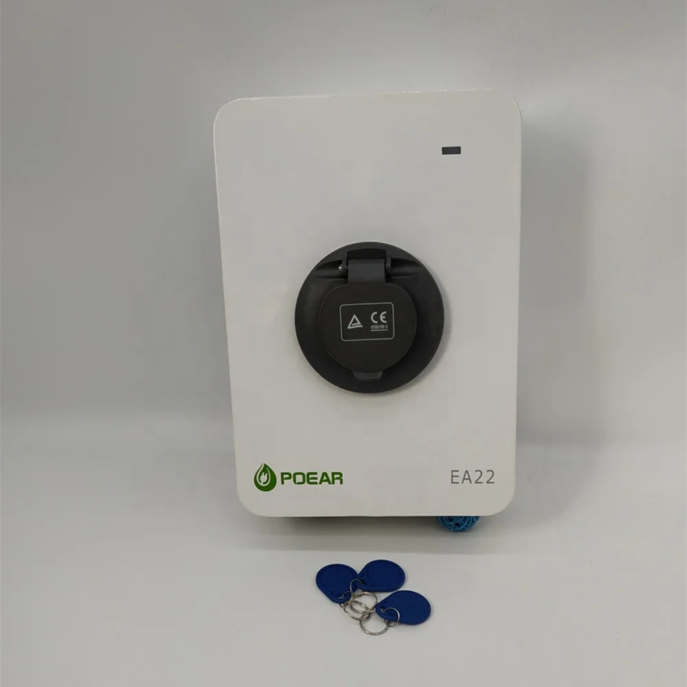 
22KW 400V 32a wall mount ev charger,ac ev charging station type 2 socket and type B RCD,OEM 