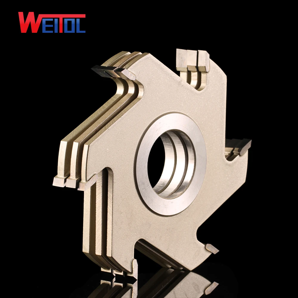 Weitol cnc router bit six blade slot groove end milling cutter for woodworking