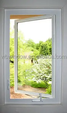 PVC manual crank opening kitchen window PVC hand crank windows