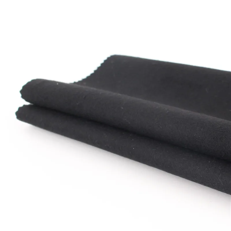 2019 black cashmere recycled woven woolen melton poly wool fabric