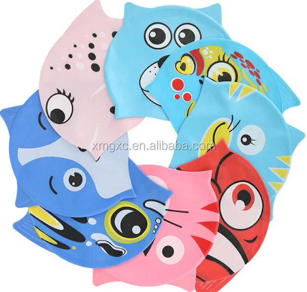 Силиконовая шапочка для плавания с мультяшным дизайном