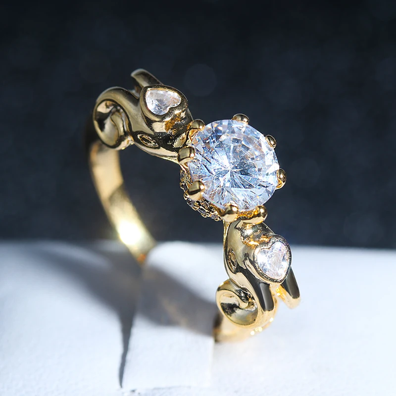 
High quality gold engagement ring in competitive price 