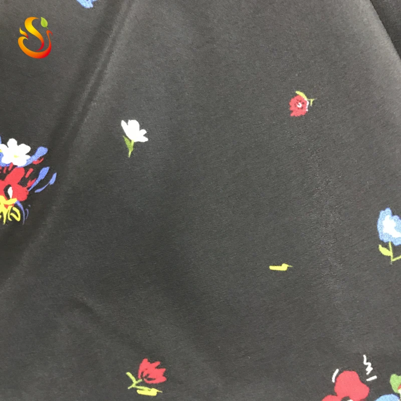 
Custom Floral Print Chinese Silk Crepe De Chine Fabric 