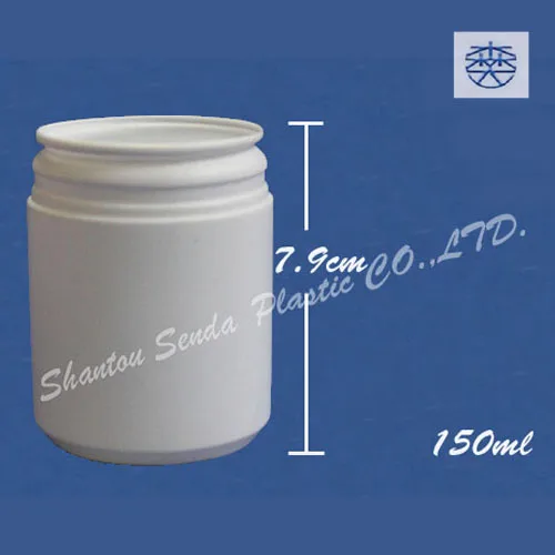 HDPE plastic bottle logo/color OEM 150cc/5oz round plastic bottle with tear off cap