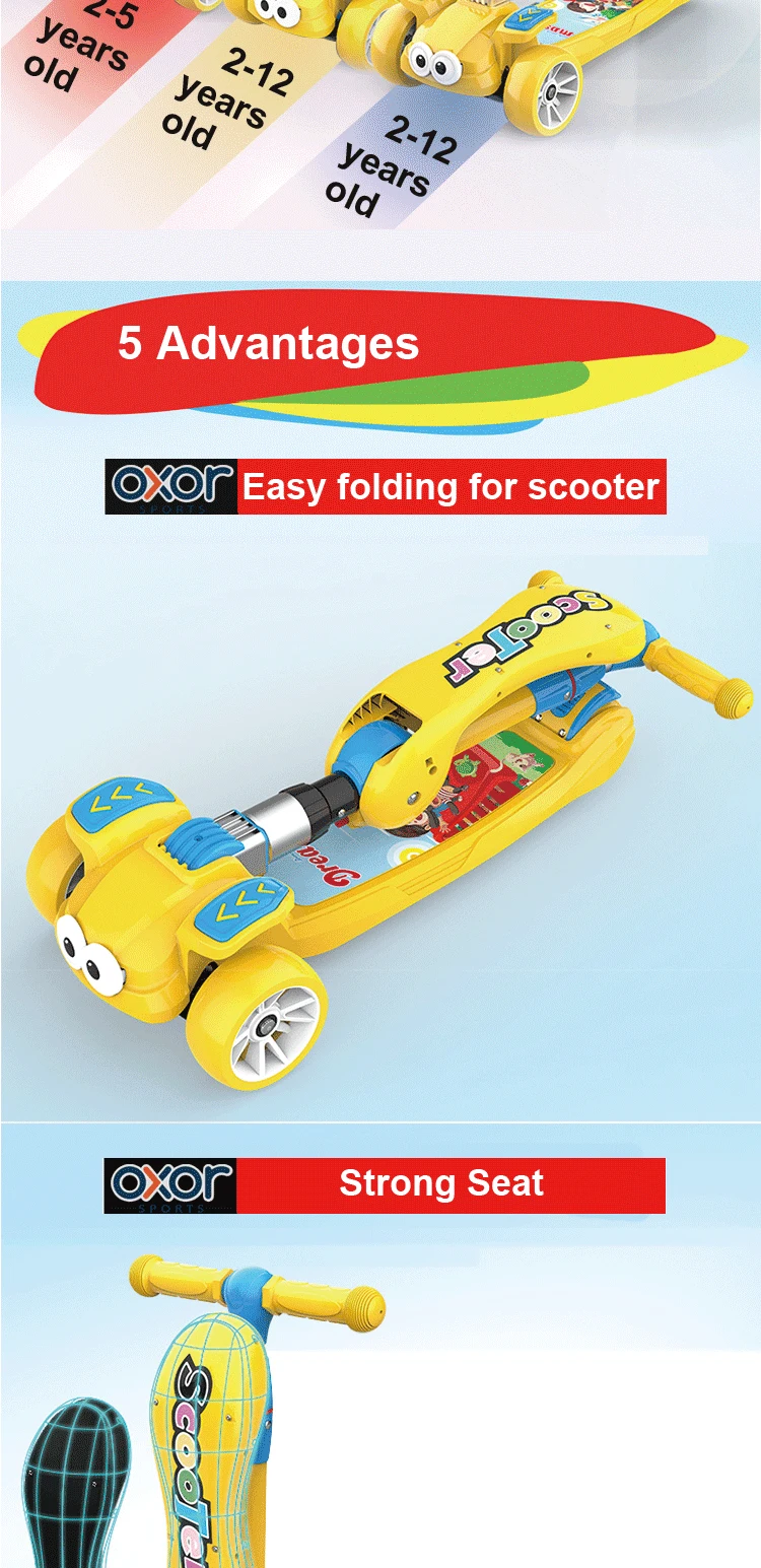 Лидер продаж, качественный мигающий трехколесный детский скутер 3 в 1, подарок на день ребенка