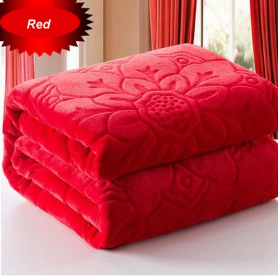 Luxury super soft  king size  embossed flannel bed  sheet emboss mink blanket  for living room