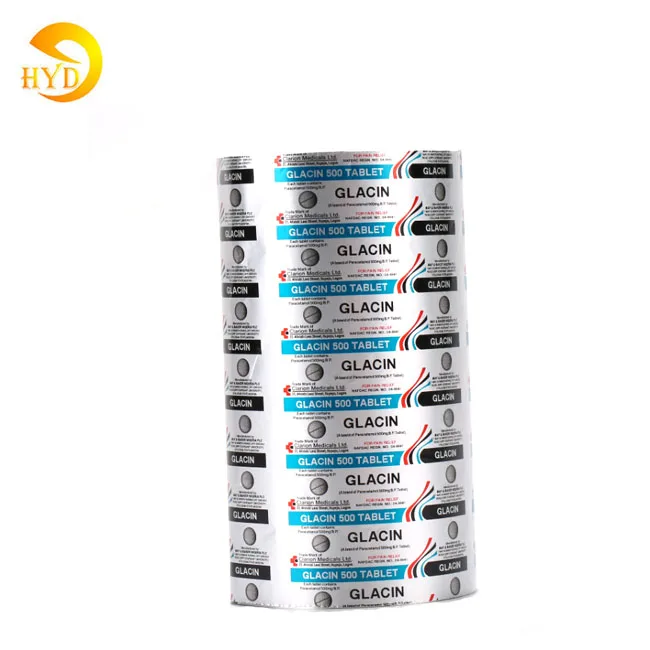Pharmaceutical packaging ptp blister aluminum foil printing with mosturer proof performance