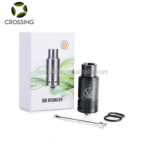 
Top wholesale sub ohm tank wax coil stainless steel black saionara atomizer 
