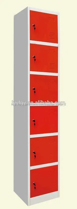 Portable 6 Door bedroom furniture stainless steel locker