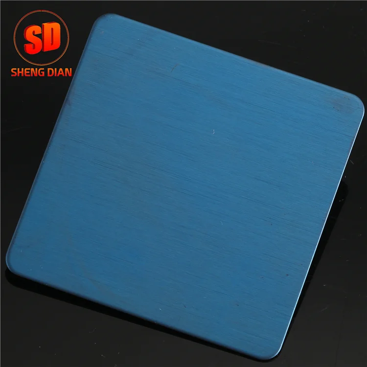 Фабрика питания синий сапфир PVD цветные пластин из нержавеющей стали/6Wl щетка из нержавеющей стали лист 304