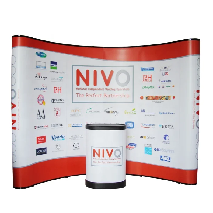 Promotional PVC panel magnetic aluminum pop up backdrop stand