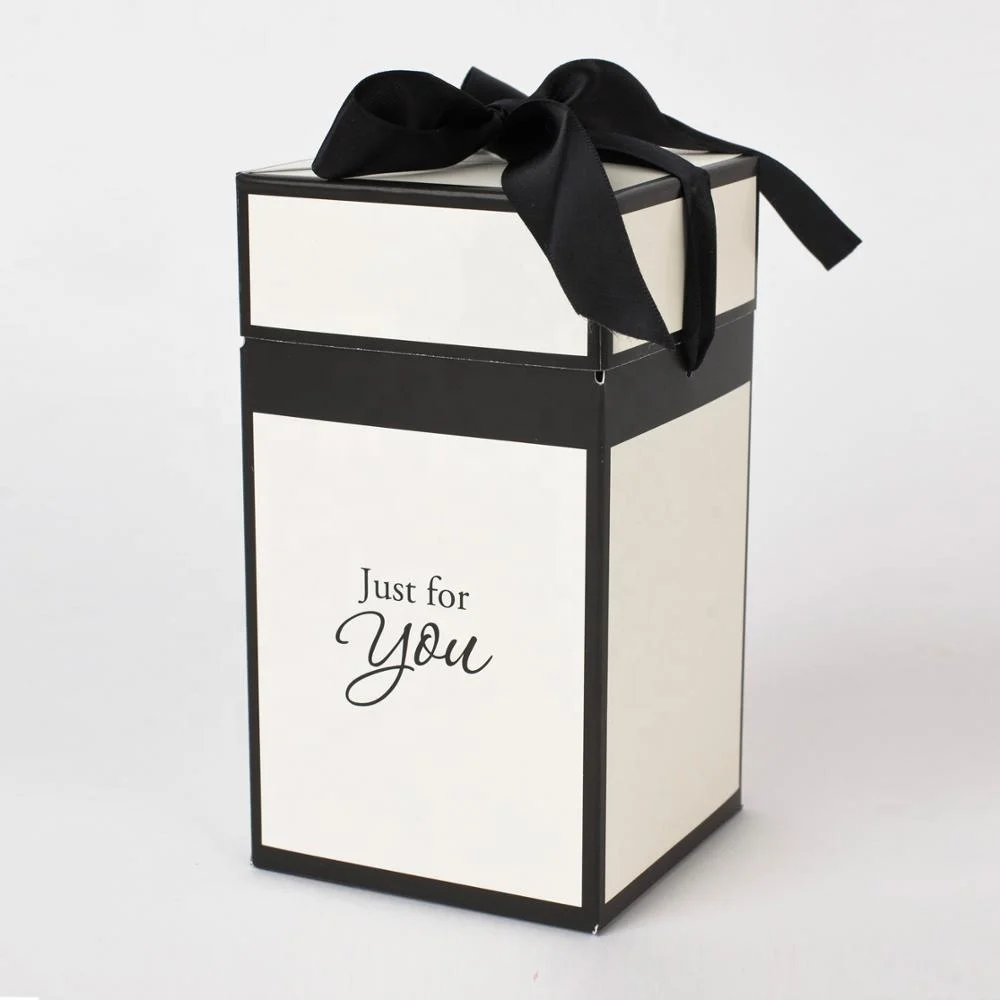 Candle Box with Insert Rigid Paper Custom Luxury Design Small Black Gift Packaging Paperboard Recyclable UV Coating Varnishing