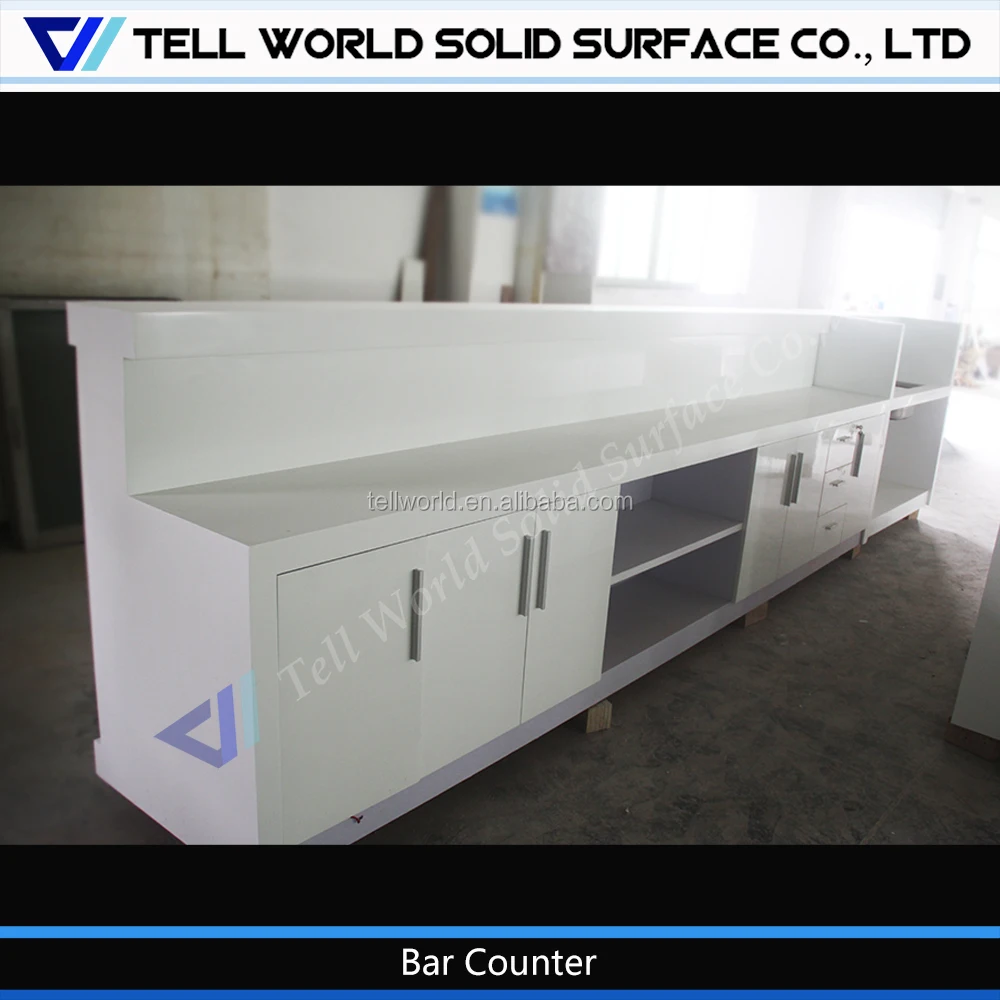 
Fashion style High end attractive design artificial stone bar counter wine sets 