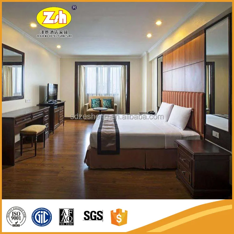 Dubai Hotel Apartment Villa Bed King Size Bedroom Furniture ZH-239