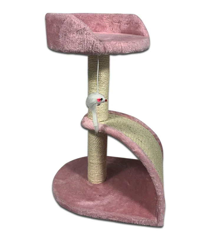 
Pet Activity Center Lovely Pink Hanging Toy Cat Tree Scratcher, Cat Climbing Tree 