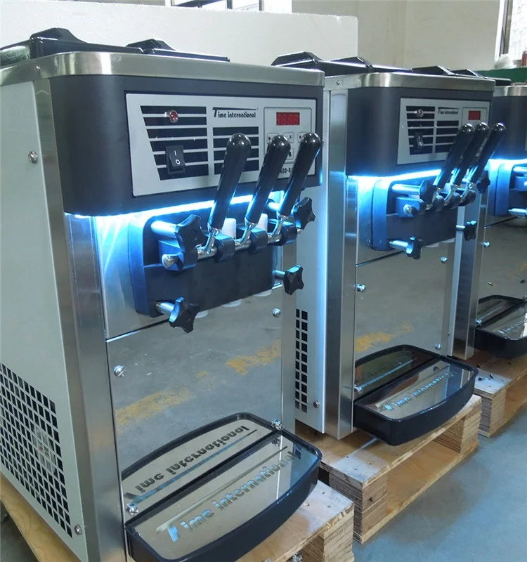 china cheap table soft 3 nozzles soft serve ice cream machine