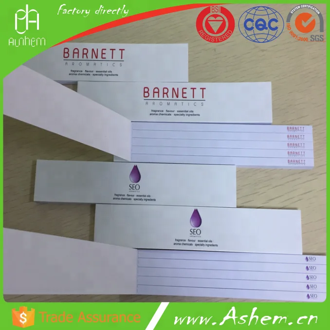 
high quality guangzhou perfume strip perfumery absorbed tester paper with LOGO printing, DL403 