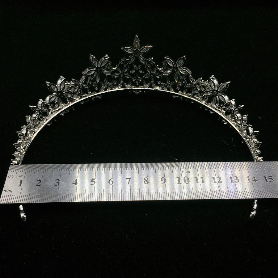 RE2083 CZ wedding bridal tiara shiny zircon crown pageant party crown tiara