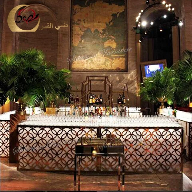 Мебель для коммерческих отелей, домашняя портативная светодиодная Современная барная стойка для ресторана