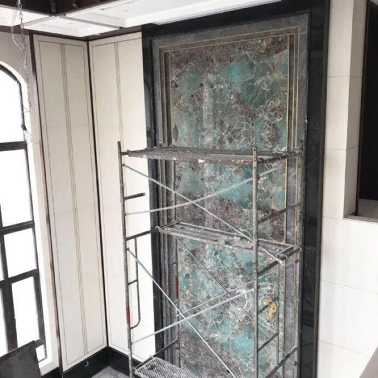 natural stone luxury blue ice granite wall cladding and black ground type tiles