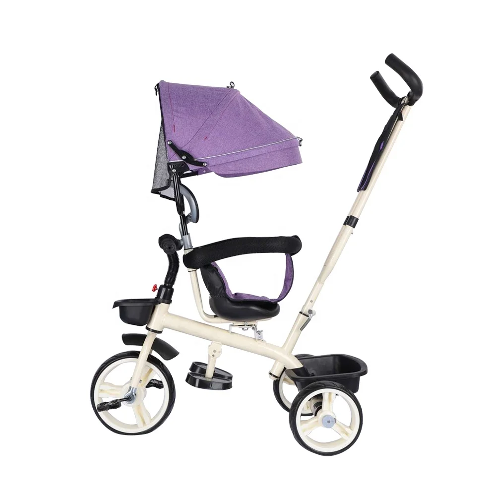 Factory price plastic baby children walkers tricycles with cover 713