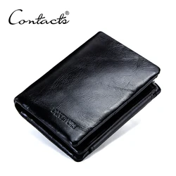 Genuine Leather Wallet for Men Full Grain Leather Wallet With Zipper Coin Pocket