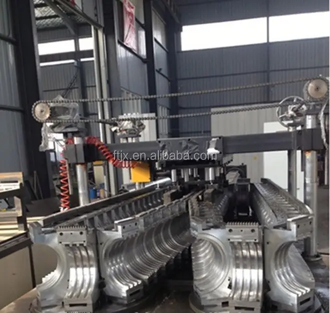 50-250mm diameter HDPE PP PVC double/single wall plastic corrugated tube machine