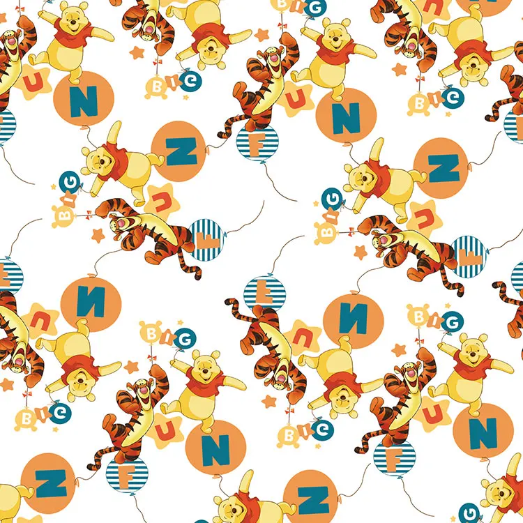 Hot sale digital printed custom design fabric knitting 95 cotton 5 spandex fabric Cotton animal print fabric for dress