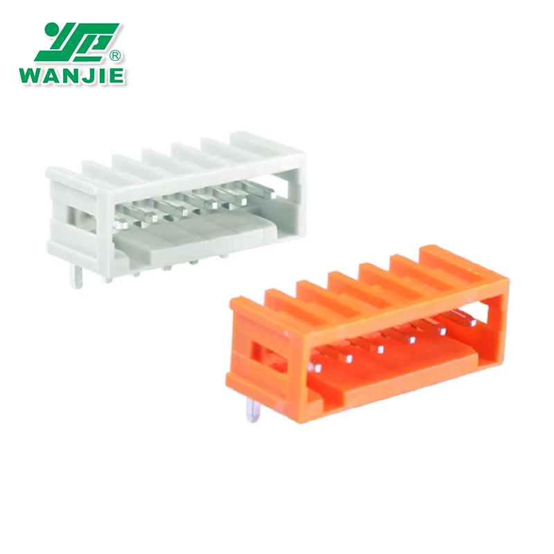 Wanjie 3.81mm pitch MCS terminal block with 90 degree pin WJ0302-02