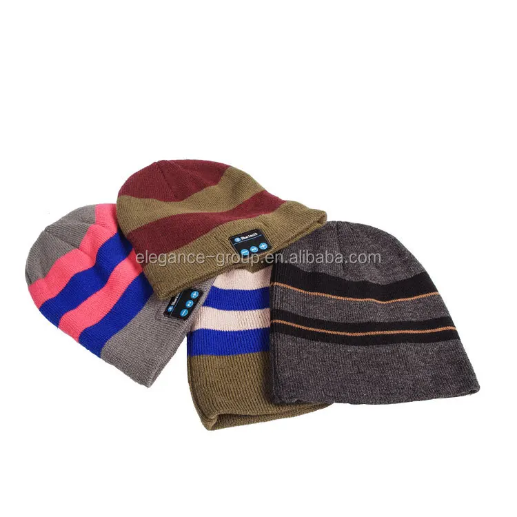 Factory Wholesale BT Colorful Knit Beanie Hat and Cap wireless Music Hat