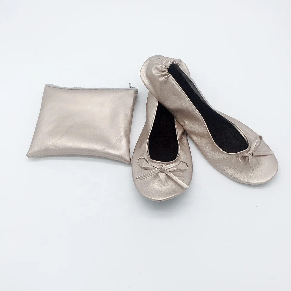 Foldable Wedding After Party gold customize shoes in cheap price