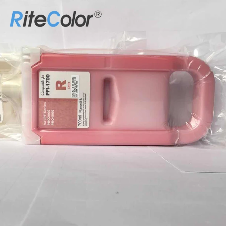 12 Colors 700ML Pigment Chiped Ink Cartridge PFI-1700 for Canon PRO 4000 / PRO 4000S