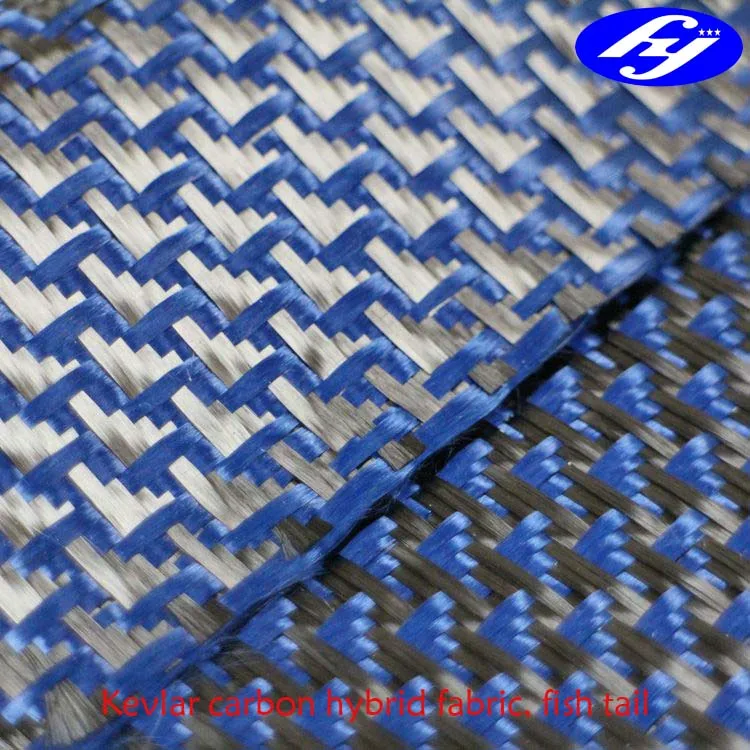 
special triangle woven carbon Kevlar hybrid fabric/cloth/rolling 