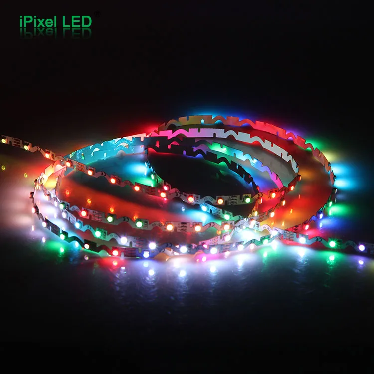S shape 6MM 3528 SMD 60 LEDs flexible led strip 5V addressable rgb bendable strip led